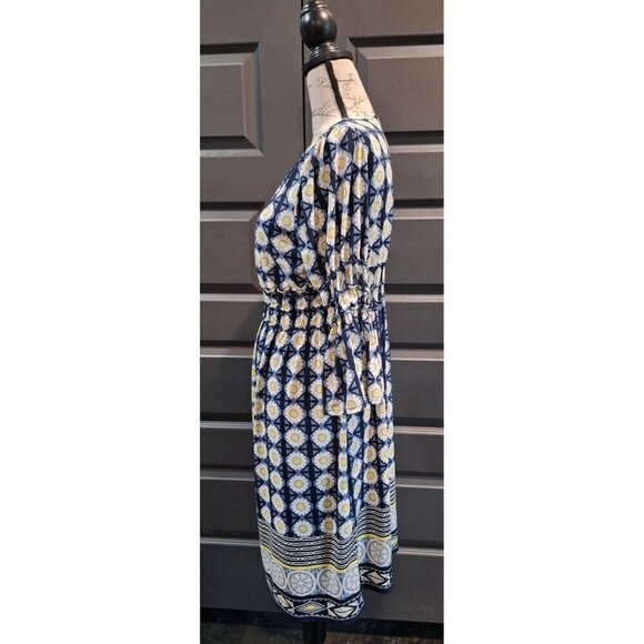 Max Edition Blue Print Dress/Pre-owned, Size Large EUC - Picture 3 of 5